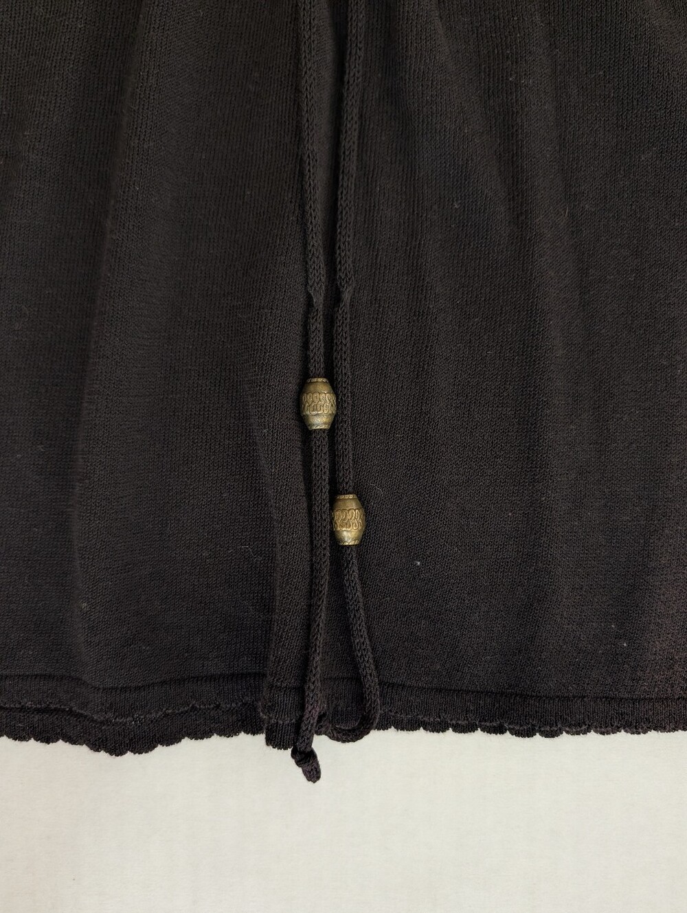 Arden B. Embroidered Whimsigoth Peacock Tunic Cover Up Top XS Black Blue Green - Picture 9 of 13